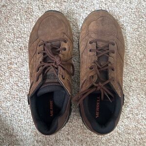 Merrell Men’s Moab Adventure Waterproof Brown Leather Shoes 10.5 Vibram